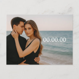 Anpassad fotospostkort för "Save the Date" Meddelande Vykort