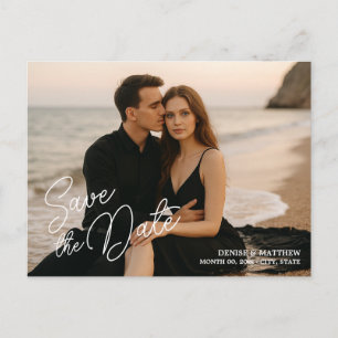 Anpassad fotospostkort för Save the Date Meddelande Vykort