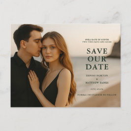 Anpassad fotospostkort för Save the Date Meddelande Vykort