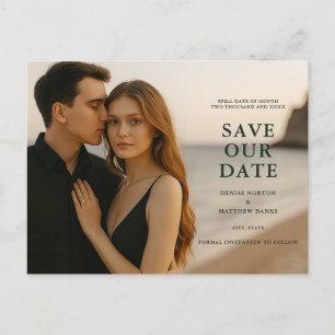 Anpassad fotospostkort för Save the Date Meddelande Vykort