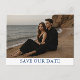 Anpassad fotospostkort för "Save the Date" Meddelande Vykort
