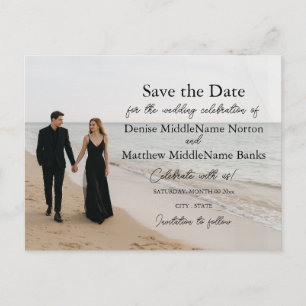 Anpassad fotospostkort för Save the Date Meddelande Vykort