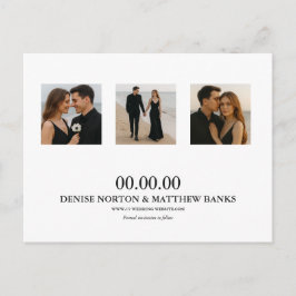 Anpassad fotosvarskort för Save the Date Meddelande Vykort