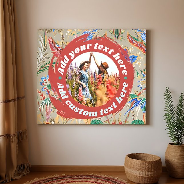 Anpassad fototext duktryck Helt redigerbart Stor Canvastryck (Custom Photo Text Canvas Print Fully Editable Large Wall Art Gift)