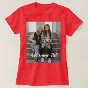 Anpassad fototext med personligt namn T-shirt