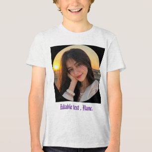 Anpassad fototext namn personlig T-shirt