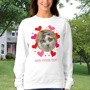 Anpassad fototext Röda kärlekshjärtan Personlig T Shirt