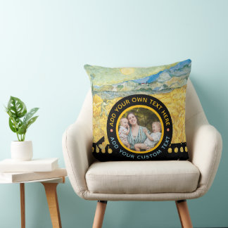 Anpassad fototext – Van Gogh konst Personlig gåva Kudde