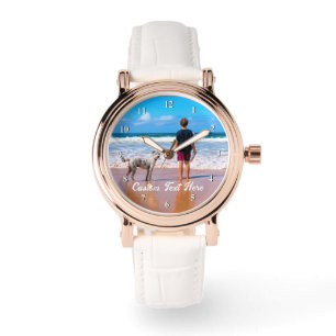 Anpassad fototexturklocka Dina Favoritbilder Armbandsur