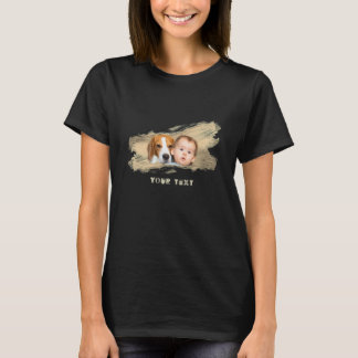 Anpassad fototräja - Lägg till eget foto och text T Shirt