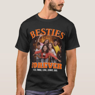 Anpassad fototräning med bästa vänner för alltid t shirt