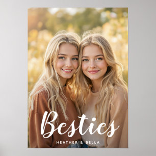 Anpassad fototypsnitt bästa vän poster