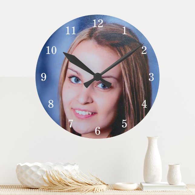 Anpassad Fotoväggsklocka Rund Klocka (Skapare uppladdad)