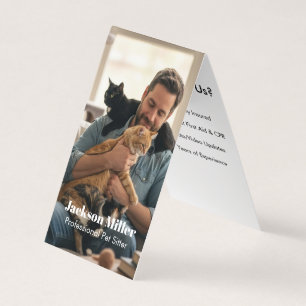 Anpassad fotovik Pet Sitter Visitkort