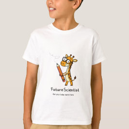 Anpassad framtida forskare Söt giraff barn t-shirt