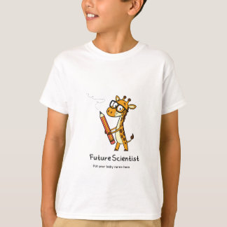 Anpassad framtida forskare Söt giraff barn t-shirt
