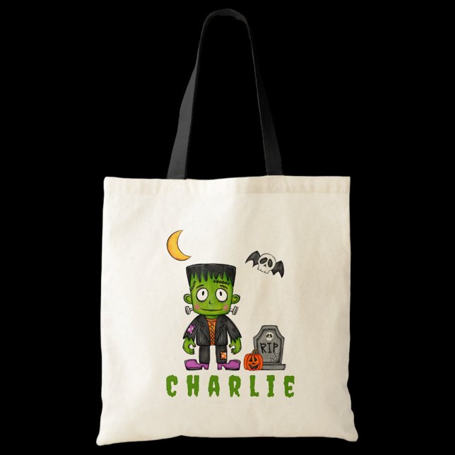 Anpassad Frankenstein Halloweenkardat Tygkasse (Skapare uppladdad)