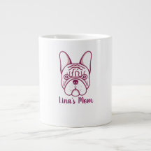 Anpassad fransk Bulldog Mamma Kaffe Mugg - Personl