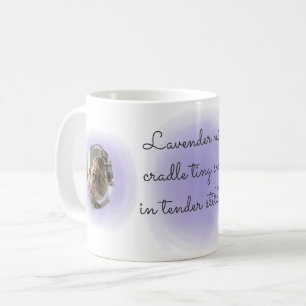 Anpassad fransk bulldog-mugg i lavendel vattenfärg kaffemugg