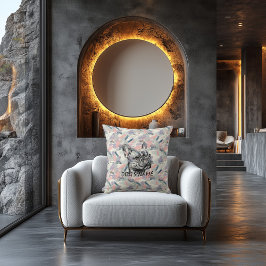 Anpassad fransk bulldoggkudde Abstrakt penseldrag Kudde