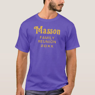 Anpassad fransk efternamn Namn Återförening T Shirt
