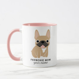 Anpassad fransk mamma-mugg, fransk bulldogg-mugg mugg