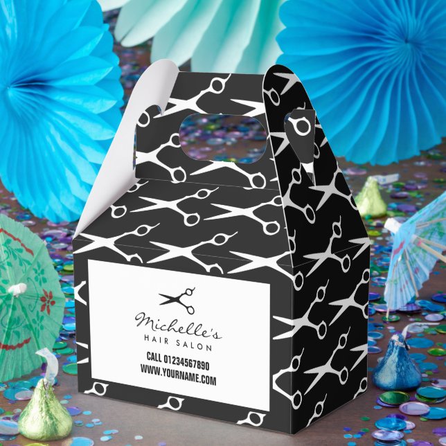 Anpassad frisörsalong eller herrfrisör öppning presentaskar (Part)