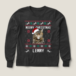 Anpassad ful jultröja för katt med foto t shirt