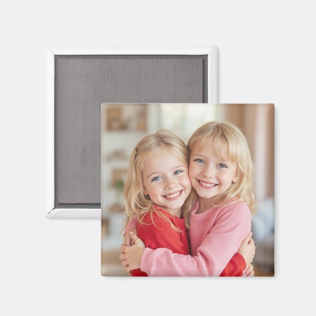 Anpassad fyrkantig magnet med eget foto (Front/Back)