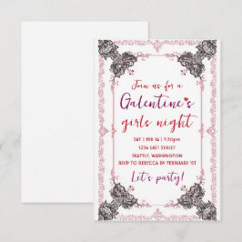 Anpassad Galentine-festinvitation OSA Kort