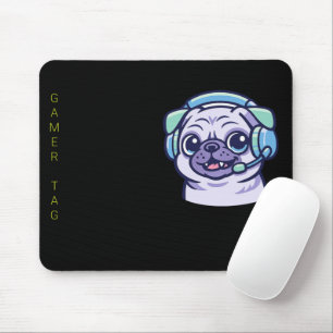 Anpassad Gamer Mops Svart Syragrön Professionell Musmatta