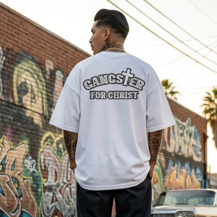Anpassad Gangster för Kristus T-shirt