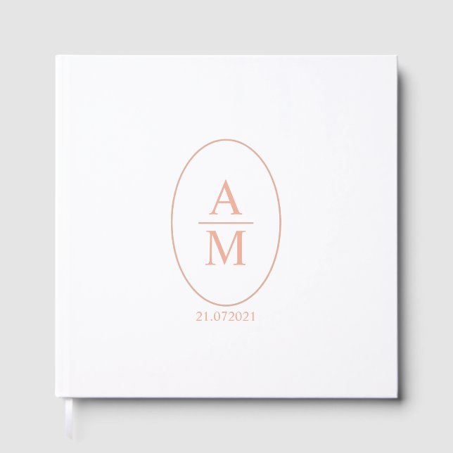 Anpassad gästbok, Lyxig anpassad vigsel, Oval De Gästböcker (Framsida)