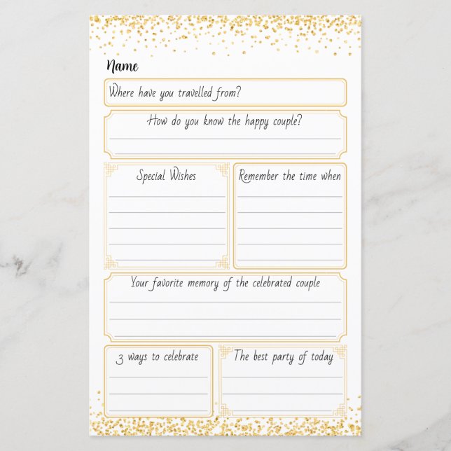 Anpassad gästbokssida för 50-årsjubileum (Framsida)