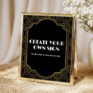 Anpassad Gatsby Roaring 20s-fest Poster