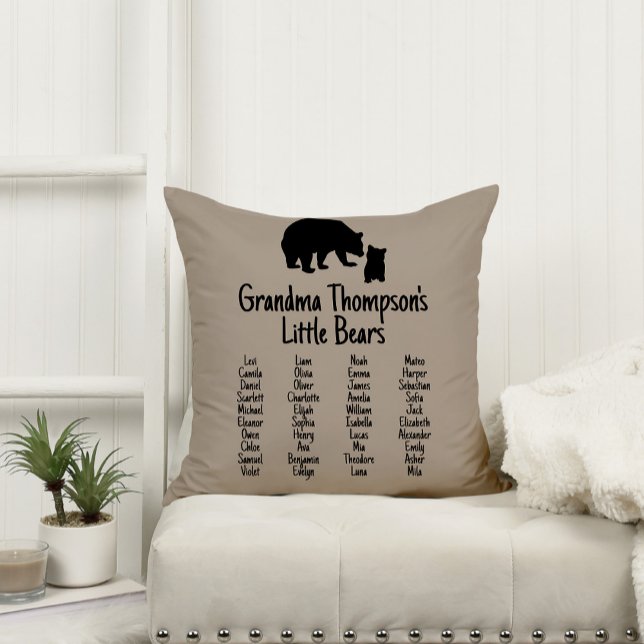 Anpassad gåva med Namn mormor Bear Kudde (Skapare uppladdad)