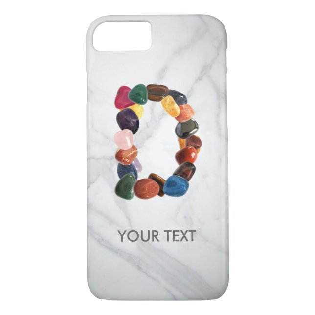 Anpassad Gemstone Initial "D" Case-Mate iPhone Skal (Baksida)