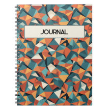 Anpassad geometrisk teal & orange mönster från mit