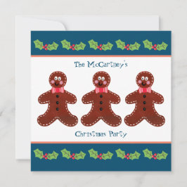 Anpassad Gingerbread Man Julfest Inbjudan