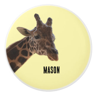 Anpassad, giraffs draghandtag knopp