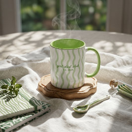Anpassad Girl Dad Club Randig Keramisk Kaffe Mugg