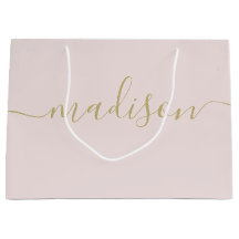Anpassad Girlig Chic Feminim Guld Skrift Rosa