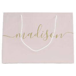Anpassad Girlig Chic Feminim Guld Skrift Rosa
