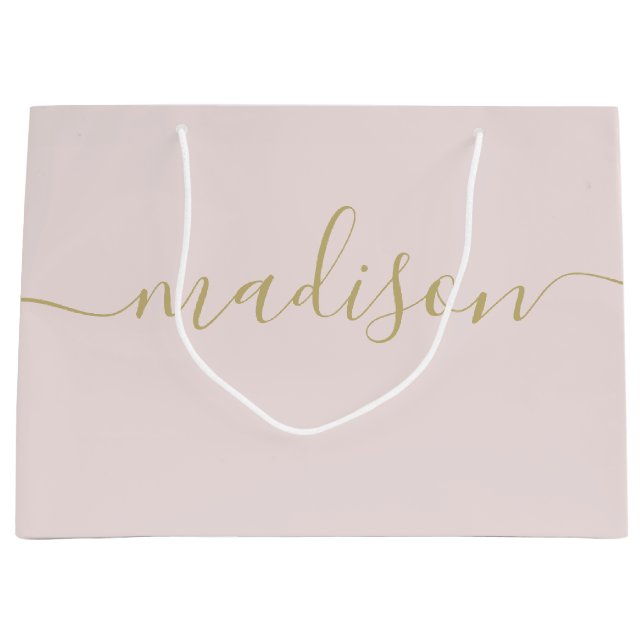 Anpassad Girlig Chic Feminim Guld Skrift Rosa (Framsidan)
