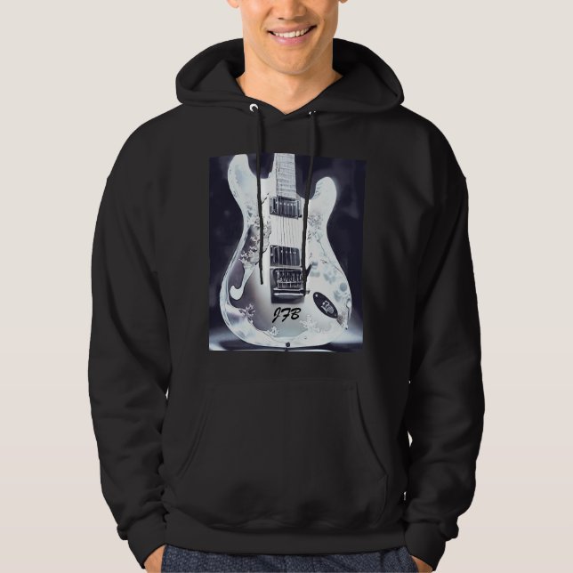 Anpassad gitarr, musikälskare hoodie (Framsida)