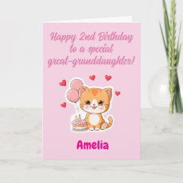 Anpassad Glad 2-årsdag Ol-dotterdotter Kort