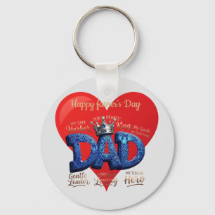 Anpassad Glad Fars Dag Pappa Hjärtat Nyckelring