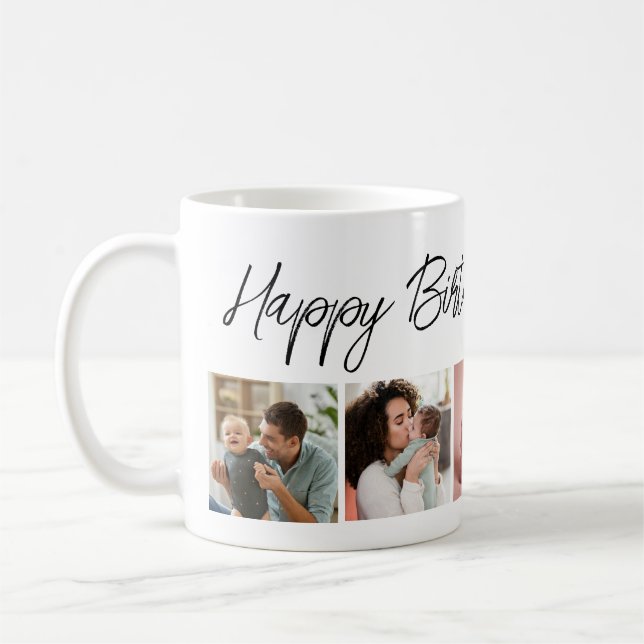 Anpassad Glad födelsedag Mormor 5 Foto Collage  Kaffemugg (Vänster)