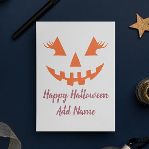 Anpassad Glad Halloween Jack O Lantern Pumpa Helg Vykort