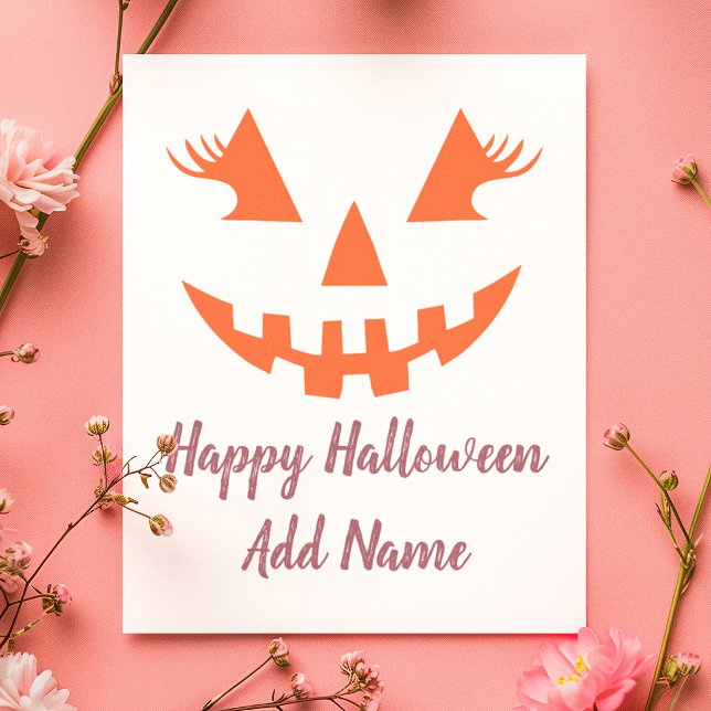 Anpassad Glad Halloween Jack O Lantern Pumpa Vykort (Skapare uppladdad)